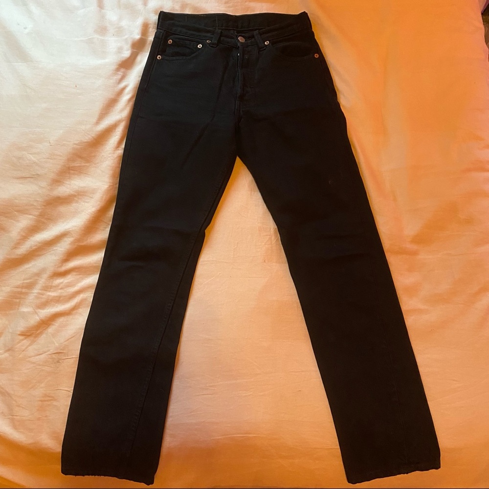 Black vintage 501 straight leg Levi denim